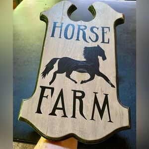 🐎 Horse Farm Wooden Wall Sign🐎  NWT
